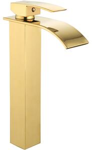 Mexen Aries rubinetteria lavabo alta, oro - 744810-50