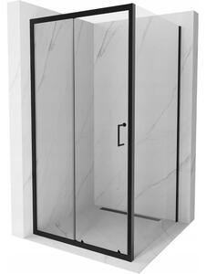 Mexen Apia cabina doccia scorrevole 90 x 90 cm, trasparente, nera - 840-090-090-70-00