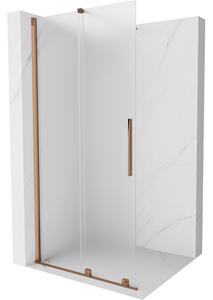 Mexen Velar parete doccia scorrevole Walk-in 120 x 200 cm, brina 8 mm, oro rosa - 871-120-000-33-60