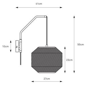 Markslöjd 108957 - Lampada da parete ASUKA 1xE27/60W/230V lino/nero