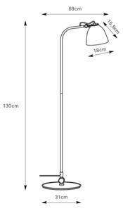 Markslöjd 108966 - Lampada da terra TILT 1xE27/60W/230V grigia