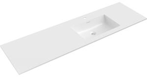 Mexen Otis lavandino incassato nel piano a destra 161 x 46,5 cm, bianco lucido - 25181600P