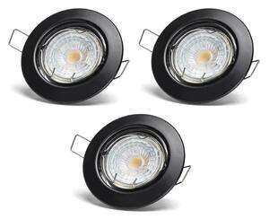 Aigostar - Set di 3 faretti da incasso LED 1x GU10/4,5W/230V 4000K nero