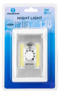 Aigostar - Lampada notturna portatile a LED, 3x AAA, 6500K
