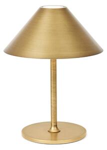 Halo Design 800841 - Lampada da tavolo ricaricabile e dimmerabile HYGGE, LED 3W/4000 mAh IP54, ottone