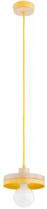 Lampadario a cavo LARSO 1xE27/15W/230V giallo/beige