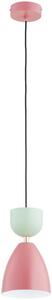 Lampadario a sospensione con cavo ENTORI 1xE27/15W/230V rosa/menta