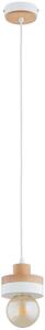 Lampada a sospensione su cavo LARSO 1xE27/15W/230V bianco/beige
