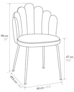PAZZO DESIGN Sedia Sissi Bordeaux set da 4 in velluto e gambe in metallo