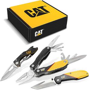 Caterpillar Utensili - Set multifunzione, 2 coltelli, pinze CT240126