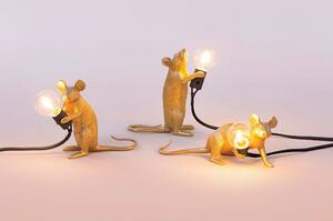 Seletti - Mouse Lamp Lop Lying Down Lampada da Tavolo Oro