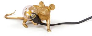 Seletti - Mouse Lamp Lop Lying Down Lampada da Tavolo Oro Seletti
