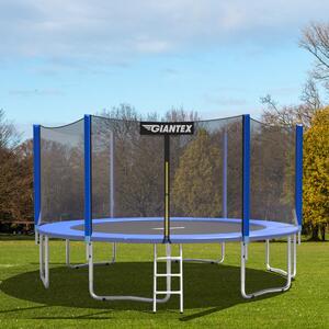 Costway Bordo copri-molle per trampolino 427cm, Copri-molle sostitutivo ampio 30,5 cm con struttura sicura, Blu