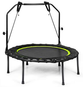 Costway Trampolino pieghevole 101 cm con 2 bande di resistenza per bambini e adulti, Trampolino con maniglia regolabile in altezza Verde