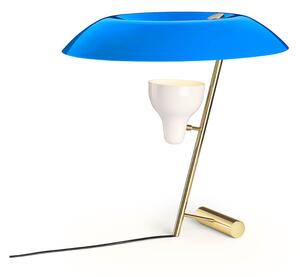Astep - Modello 548 Lampada da Tavolo Ottone Lucidato/Azzurro