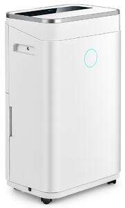 Costway Deumidificatore per casa con serbatoio dell’acqua 6,5L, Deumidificatore con timer 24 ore e tubo di scarico Bianco