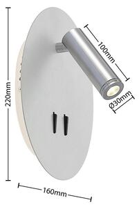 Lucande - Kimo LED Rotondo Applique da Parete Bianco