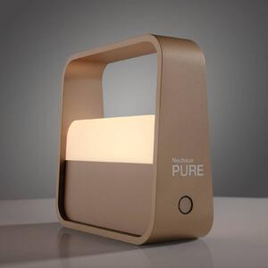 Lampada da tavolo LED PURE Go, bronzo, alluminio