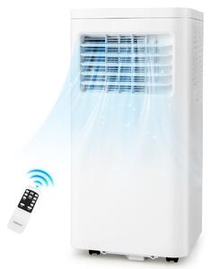 Costway Condizionatore d'aria portatile da 9000 BTU, Unità AC 4-in-1 con deumidificatore incorporato telecomando Bianco