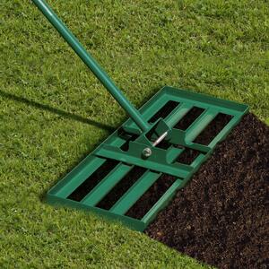Costway Rastrello livellatore per prato cortile, Livellatore giardino con impugnatura ergonomica e piastra 75x25cm