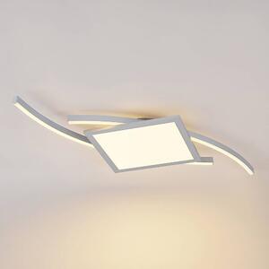 Lucande - Tiaro LED Quadrato Plafoniera 42,5 Argento