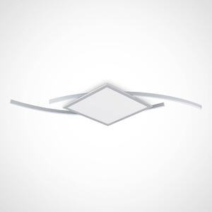 Lucande - Tiaro LED Quadrato Plafoniera 56,6 CCT Argento
