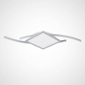 Lucande - Tiaro LED Quadrato Plafoniera 42,5 Argento