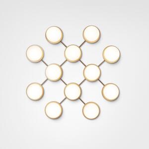 Nuura - Liila 12 Applique da Parete/Plafoniera Nordic Gold/Bianco Opale