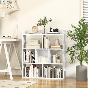 Costway Libreria a cubi aperti con 7 scomparti, Mensola espositiva per l'archiviazione in legno per studio soggiorno Bianco