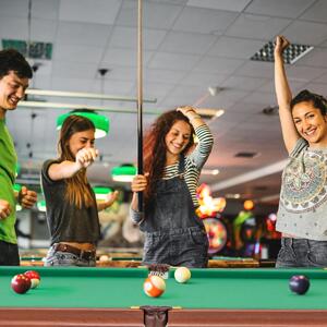 Costway Set tavolo da biliardo pieghevole, Tavolo da gioco biliardo portatile con livellatori regolabili per i piedi