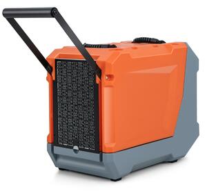 Costway Deumidificatore commerciale da 85L/giorno con pompa e tubo di scarico, Deumidificatore per spazi ristretti Arancione