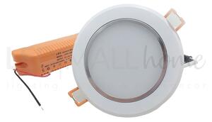 Faretto Led a Pannello Tondo da Incasso 5w 3000k Luce Calda (D 103 mm)