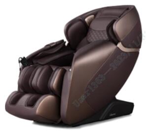 Costway Sedia da massaggio con funzione di controllo vocale traccia SL sistema di riscaldamento incorporato, Sedia shiatsu a gravità zero Marrone