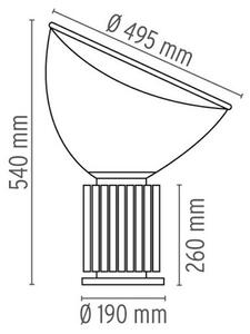Flos - Taccia (PMMA) Lampada da Tavolo Nero