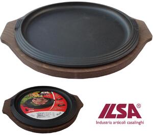 ILSA Piatto a Servire Tondo cm 31 Ghisa-Legno - 04800350