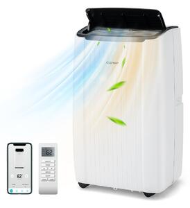 Costway Condizionatore d'aria portatile da 12000 BTU intelligente 4-in-1 con WiFi, Unità AC domestica per stanze fino a 42㎡ Bianco