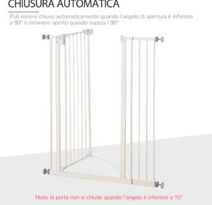 PawHut Cancelletto per Cani con 4 Viti Regolabili e Nastro Adesivo, in Metallo e Plastica, 86x104.1 cm, Bianco