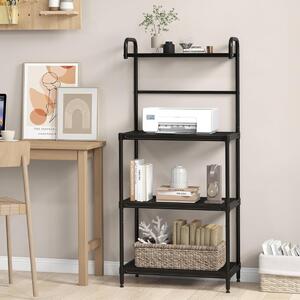 Costway Carrello da cucina per microonde con 4 livelli e struttura in metallo, Multiuso carrello con ampio spazio