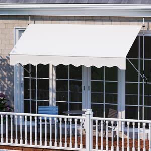 Costway Tenda da sole regolabile per esterni senza foratura con manovella, Tenda da sole e giardino 300 x 210-300 cm Beige