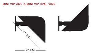Pandul - Mini VIP V025 Applique da Parete Opale/Bianco Pandul