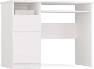 Scrivania, colore bianco, dimensioni 98,5 x 75,5 x 51 cm