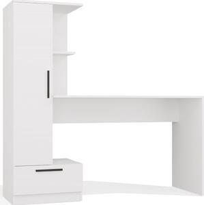 Scrivania, colore bianco, dimensioni 143 x 140 x 50 cm