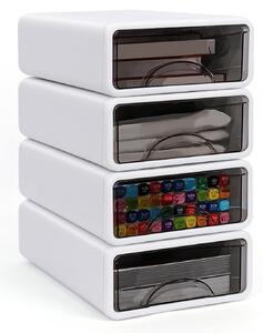 Omgoods - Set di 4 contenitori impilabili per l'organizzazione della scrivania