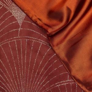 Tovaglia centrale in velluto con stampa lucida color mattone Larghezza: 35 cm | Lunghezza: 140 cm