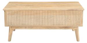 Tavolino rettangolare sollevabile in legno massello di mango L100 cm ALDA