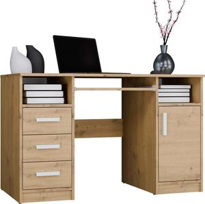 Scrivania, rovere artigianale, 120 x 75 x 60 cm