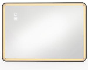 HOMCOM Specchio da Bagno LED Bluetooth Antiappannamento 100x70 cm Nero | Aosom Italy
