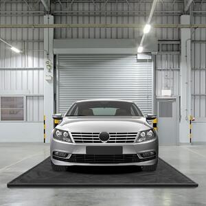 Costway Tappeto per garage per riparazione auto impermeabile con raschietto per pavimenti, Adatto per SUV di media grandezza Nero M