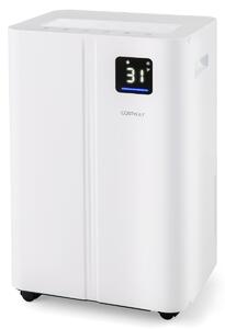 Costway Deumidificatore da 25,5L per casa e cantina con 3 modalità, Deumidificatore sbrinamento automatico per bagno Bianco