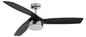 Ventilatore da soffitto LED Bronx DC silenzioso 132 cm CCT - Beacon Beacon Lighting, Bronx, dimmerabile, Nero, Soggiorno, Plastica, Moderno